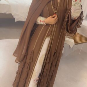 ‬عباية الكشكشه الاشرطه الدنتيل‫‬ - بني